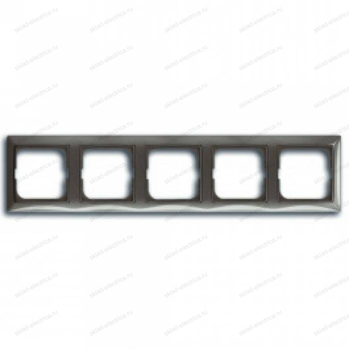 Рамка пятерная с декоративной накладкой Энтре (серый) ABB Basic 55 1725-0-1535