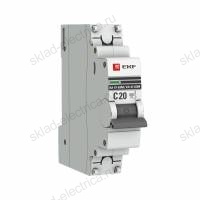 Автоматический выключатель 1P 20А (C) 6кА ВА 47-63M без теплового расцепителя EKF PROxima