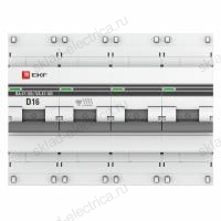 Автоматический выключатель 4P 16А (D) 10kA ВА 47-100 EKF PROxima