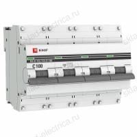 Автоматический выключатель 4P 100А (C) 10kA ВА 47-100 EKF PROxima