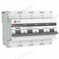 Автоматический выключатель 4P 100А (D) 10kA ВА 47-100 EKF PROxima