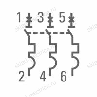 Автоматический выключатель 3P 25А (В) 4,5kA ВА 47-63 EKF PROxima
