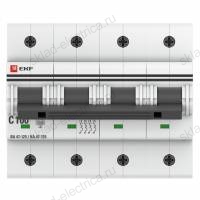 Автоматический выключатель 4P 100А (C) 15кА ВА 47-125 EKF PROxima