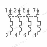 Автоматический выключатель 4P 1А (C) 4,5kA ВА 47-63 EKF PROxima