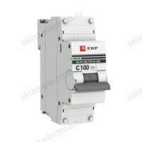 Автоматический выключатель 1P 100А (C) 10kA ВА 47-100 EKF PROxima