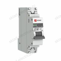 Автоматический выключатель 1P 32А (C) 6кА ВА 47-63M без теплового расцепителя EKF PROxima