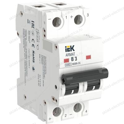 ARMAT Автоматический выключатель M06N-DC 2P B 3А IEK