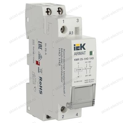 ARMAT Контактор модульный KMR 25А 12В AC/DC 1НО 1НЗ IEK