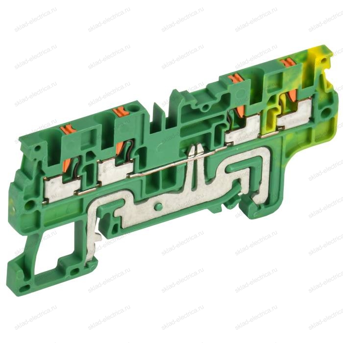 Колодка клеммная CP-MC-PEN заземляющая 4 вывода 1,5мм2 желто-зеленая IEK