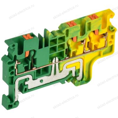Колодка клеммная CP-MC-PEN заземляющая 3 вывода 2,5мм2 желто-зеленая IEK