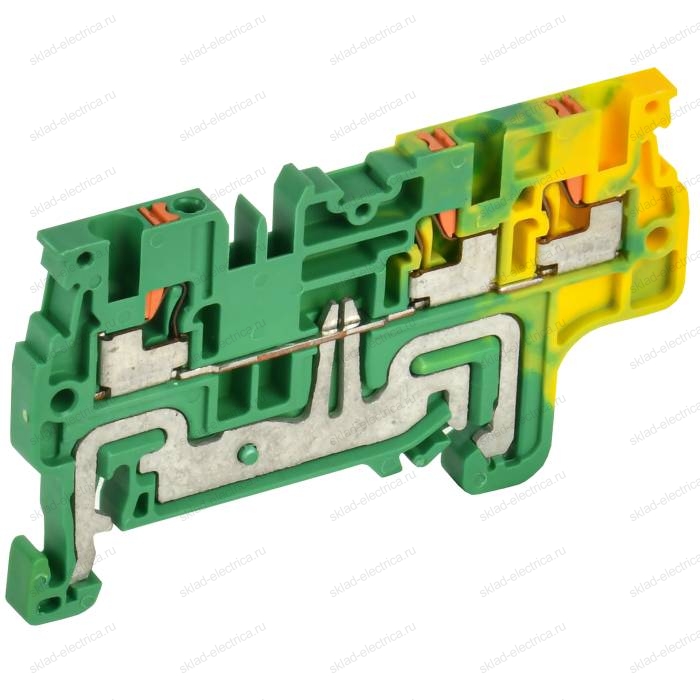Колодка клеммная CP-MC-PEN заземляющая 3 вывода 1,5мм2 желто-зеленая IEK