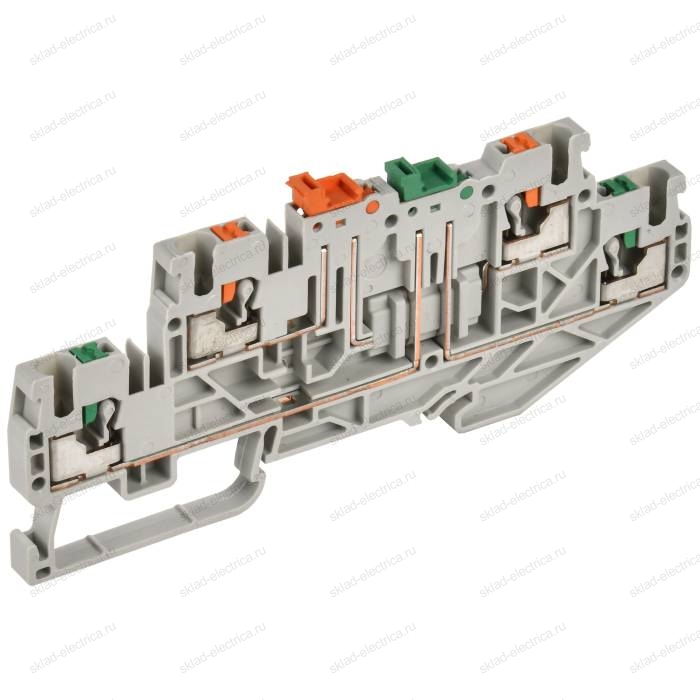 Колодка клеммная CP-ML двухуровневая с ножевым размыкателем 2,5мм2 серая IEK