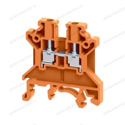 Клемма проходная винтовая OptiClip CTS-2,5-I-24A-(0,2-2,5)-оранжевый