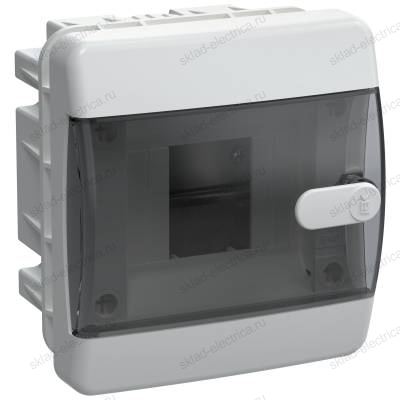 UNION Compact Корпус пластиковый ЩРВ-П-4 IP41 черная прозрачная дверь IEK