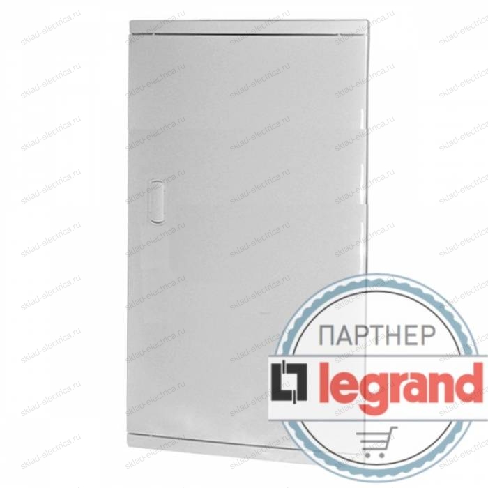 Щит Legrand Nedbox в нишу на 48 (+8) модулей (4х12) с шинами N+PE с белой дверью