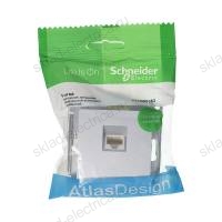 Розетка компьютерная RJ-45 кат.5е ATN000383 Schneider Electric Atlas Design алюминий