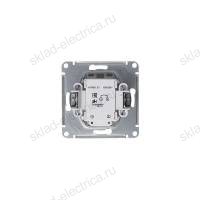 Выключатель одноклавишный с подсветкой ATN000313 Schneider Electric Atlas Design алюминий