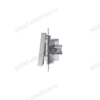 Выключатель одноклавишный с подсветкой ATN000313 Schneider Electric Atlas Design алюминий