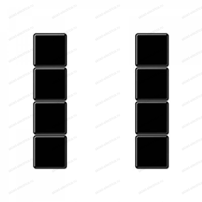 JUNG KNX Черный Набор накладок, на кнопочный модуль 4гр