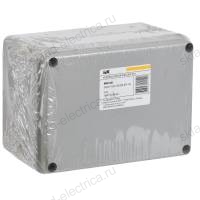 Коробка распаячная КМ41261 для открытой проводки 150х110х85мм гладкие стенки IP44 серая IEK