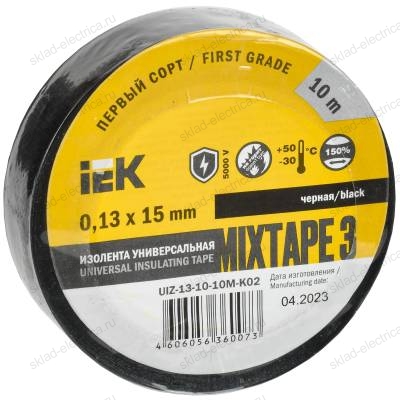 MIXTAPE 3 Изолента 0,13х15мм черная 10м IEK