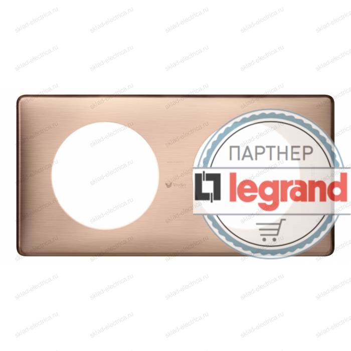 Рамка двухместная Legrand Celiane медь 68992