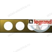 Рамка четырехместная Legrand Celiane золото металл 69134