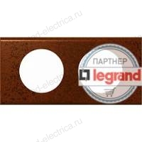 Рамка двухместная Legrand Celiane металл патина феррум 69262