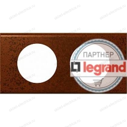 Рамка двухместная Legrand Celiane металл патина феррум 69262