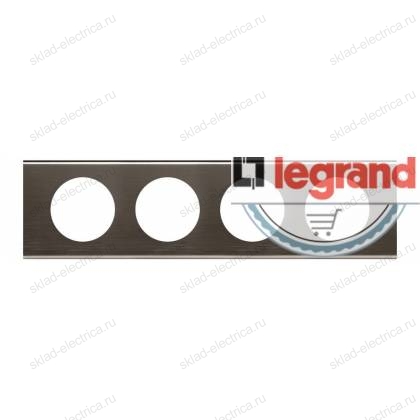 Рамка четырехместная Legrand Celiane металл черный никель 69034