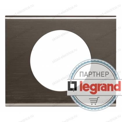 Рамка одноместная Legrand Celiane металл черный никель 69031