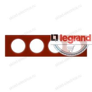 Рамка четырехместная Legrand Celiane, смальта кармин 69474