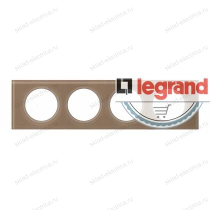 Рамка четырехместная Legrand Celiane, смальта мокка 69464