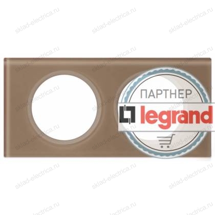 Рамка двухместная Legrand Celiane, смальта мокка 69462