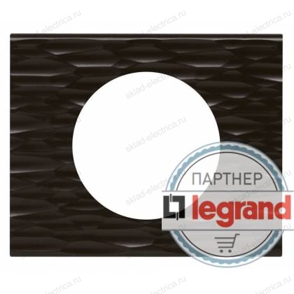 Рамка одноместная Legrand Celiane Corian черный рифленый 69021
