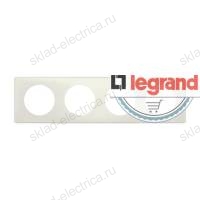 Рамка четырехместная Legrand Celiane, белая перкаль 66704