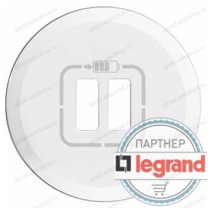 Розетка USB двойная Legrand Celiane для зарядки, 1500 мА (белый) 67462 - 68256 - 80251