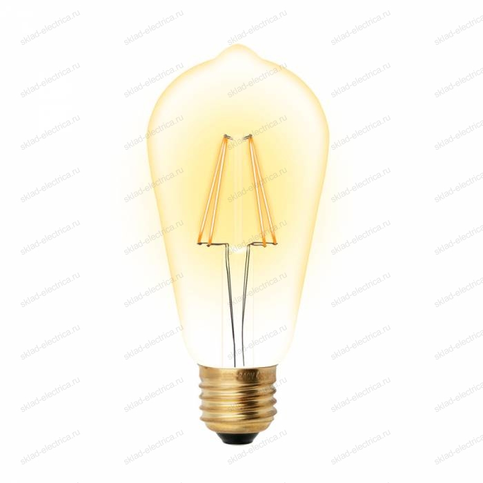 LED-ST64-5W/GOLDEN/E27 GLV22GO Лампа светодиодная Vintage. Форма «конус», золотистая колба. Картон. ТМ Uniel