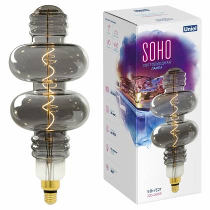 LED-SF42-5W/SOHO/E27/CW CHROME/SMOKE GLS77CR