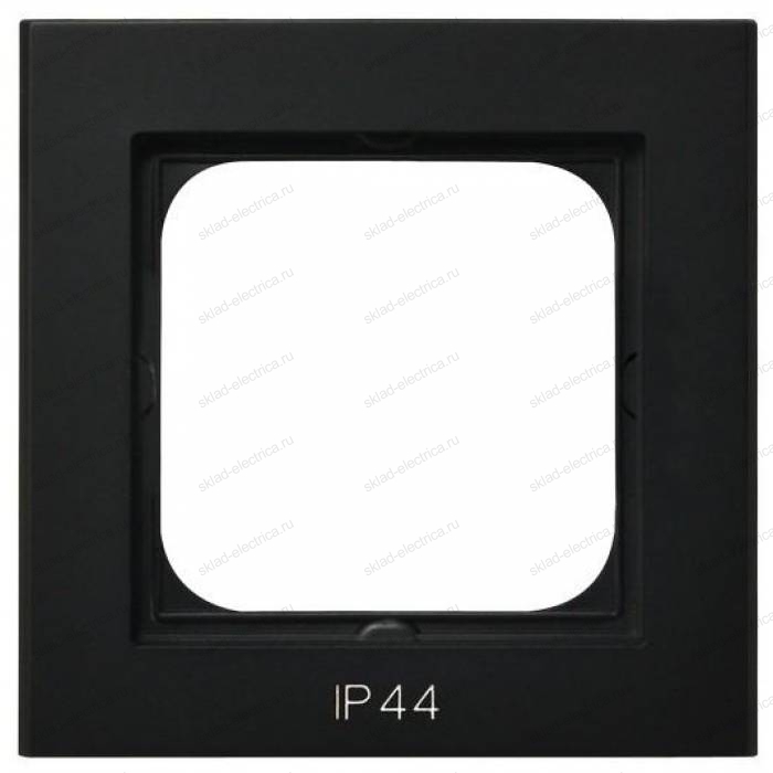 Ospel Sonata черный металлик рамка 1-ая для выключатель IP-44