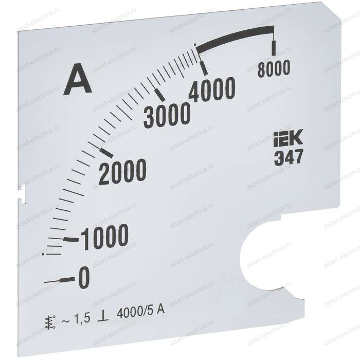 Шкала сменная для амперметра Э47 4000/5А класс точности 1,5 96х96мм IEK