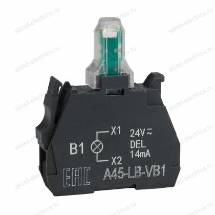 Световой блок OptiSignal D22 A45-LB-VB1 белый 24VACDC ZBVB1