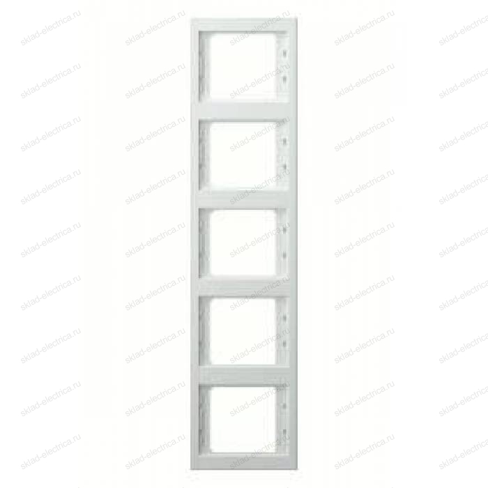Рамка пятерная, для вертикального монтажа Berker K.1, белый глянцевый 13537009