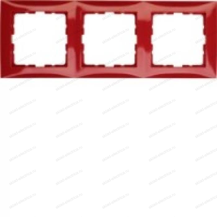Рамка тройная S.1 красный глянцевый 10138962
