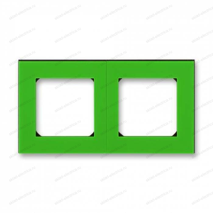 Рамка 2-ая (двойная), цвет Зеленый/Дымчатый черный, Levit