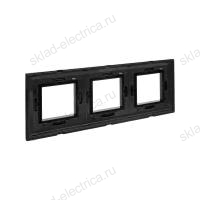 Рамка из металла, "Avanti", черная, 6 модулей