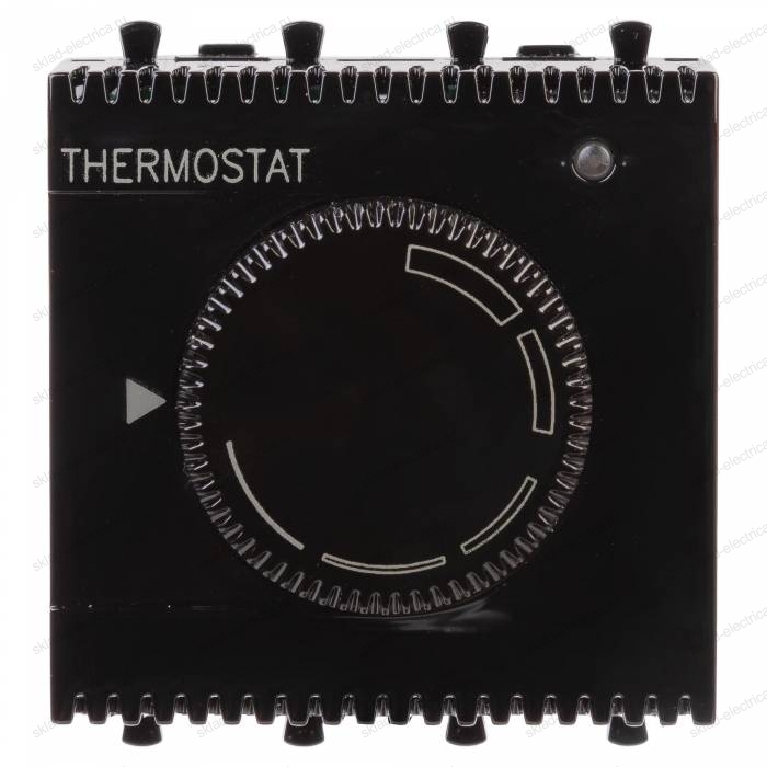 Термостат модульный для теплых полов, "Avanti", "Черный квадрат", 2 модуля