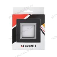 Рамка из алюминия, "Avanti", черная, 2 модуля