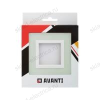 Рамка из натурального стекла, "Avanti", светло-зеленая, 2 модуля