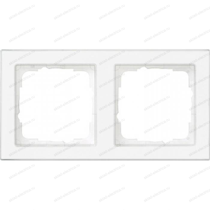 Рамка белая матовая 2-ая, с полем для надписи Gira E2